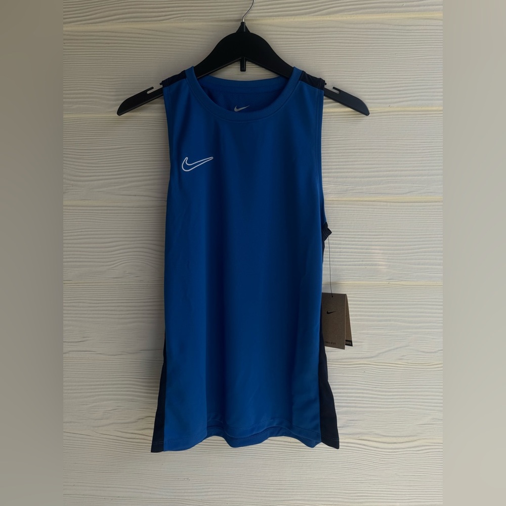 Nike Royal Blue Sleeveless Performance Tank with Black Panels